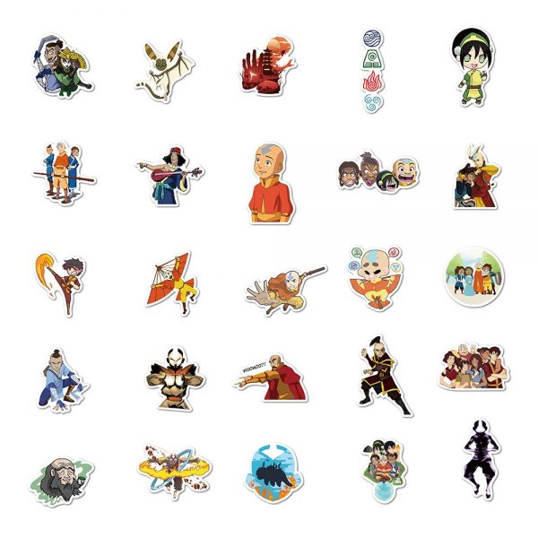 10 30 50PCS Anime Avatar The Last Airbender Waterproof Stickers DIY Skateboard Guitar Laptop Cool Cartoon 2 - Avatar The Last Airbender Merch