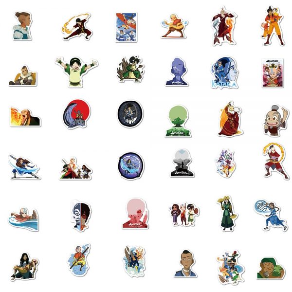 10 50 100pcs Avatar The Last Airbender Stickers Anime Cartoon Sticker Funny DIY Luggage Laptop Skateboard 4 - Avatar The Last Airbender Merch