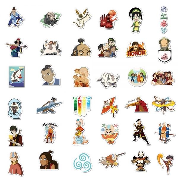 10 50 100pcs Avatar The Last Airbender Stickers Anime Cartoon Sticker Funny DIY Luggage Laptop Skateboard 5 - Avatar The Last Airbender Merch