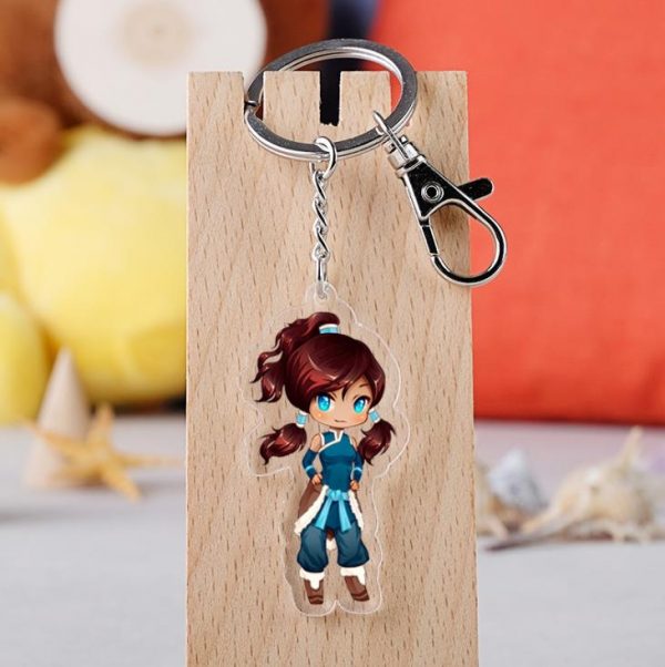 1Pcs Anime Avatar The Last Airbender Keychain Cartoon Figure Aang Katara Azula Acrylic Bag Pendant Keyring 3 - Avatar The Last Airbender Merch