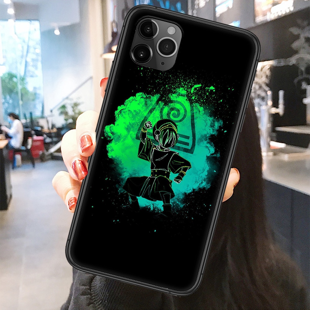 Avatar The Last Airbender Appa Phone Case Cover Hull For iphone 5 5s se 2 6 6s 7 8 12 mini plus X XS XR 11 PRO MAX Frosted black