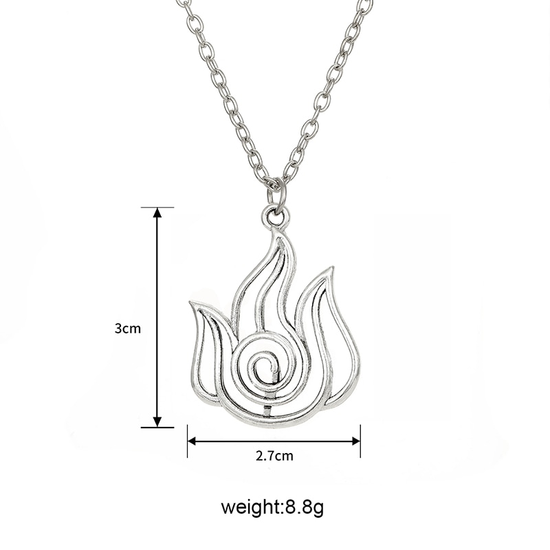 Avatar The Last Airbender Pendant Necklace Air Nomad Fire and Water Tribe Link Chain Necklace For Men Women High Quality Jewelry