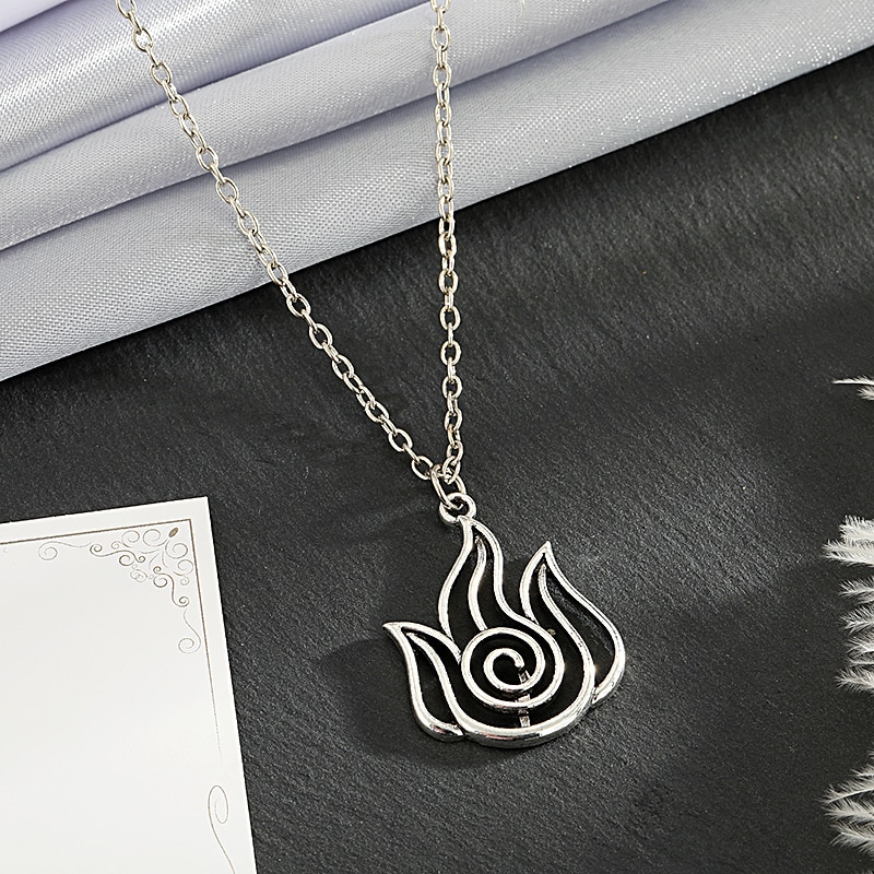 Avatar The Last Airbender Pendant Necklace Air Nomad Fire and Water Tribe Link Chain Necklace For Men Women High Quality Jewelry