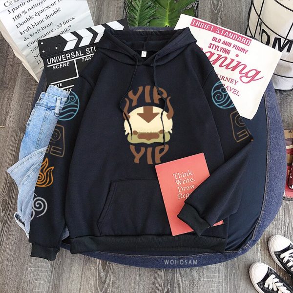 Avatar The Last Airbender Anime Hoodie Men Women Funny Harajuku Cartoon Kawaii YIP Letter Printe Fashion 3 - Avatar The Last Airbender Merch