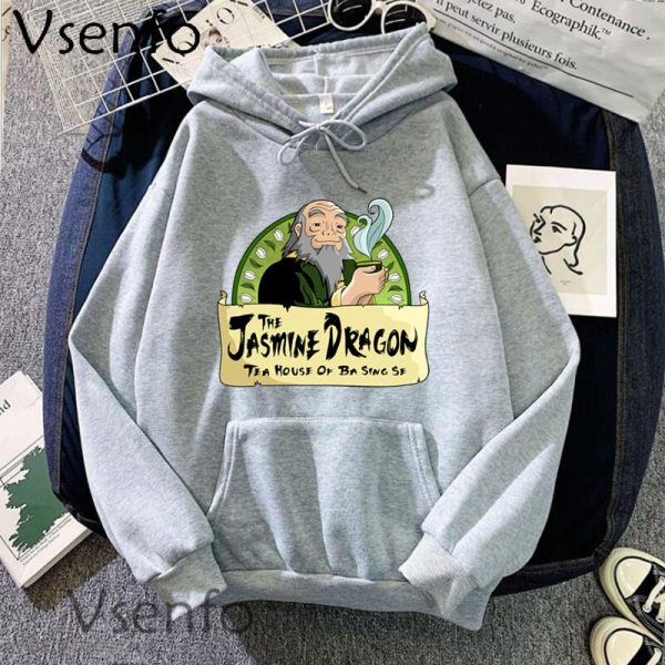 Avatar The Last Airbender Iroh Anime Hoodies Woman Pullover The Jasmine Dragon Graphic Hoodie Harajuku Fleece 2 - Avatar The Last Airbender Merch