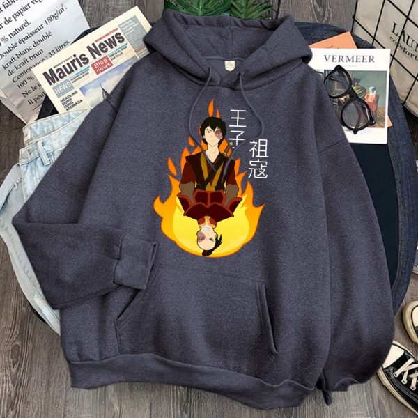 Hoodies For Man Avatar The Last Airbender Print Cartoon Fleece Loose Sweatshirts Hooded 2021 Fashion Long 2 - Avatar The Last Airbender Merch