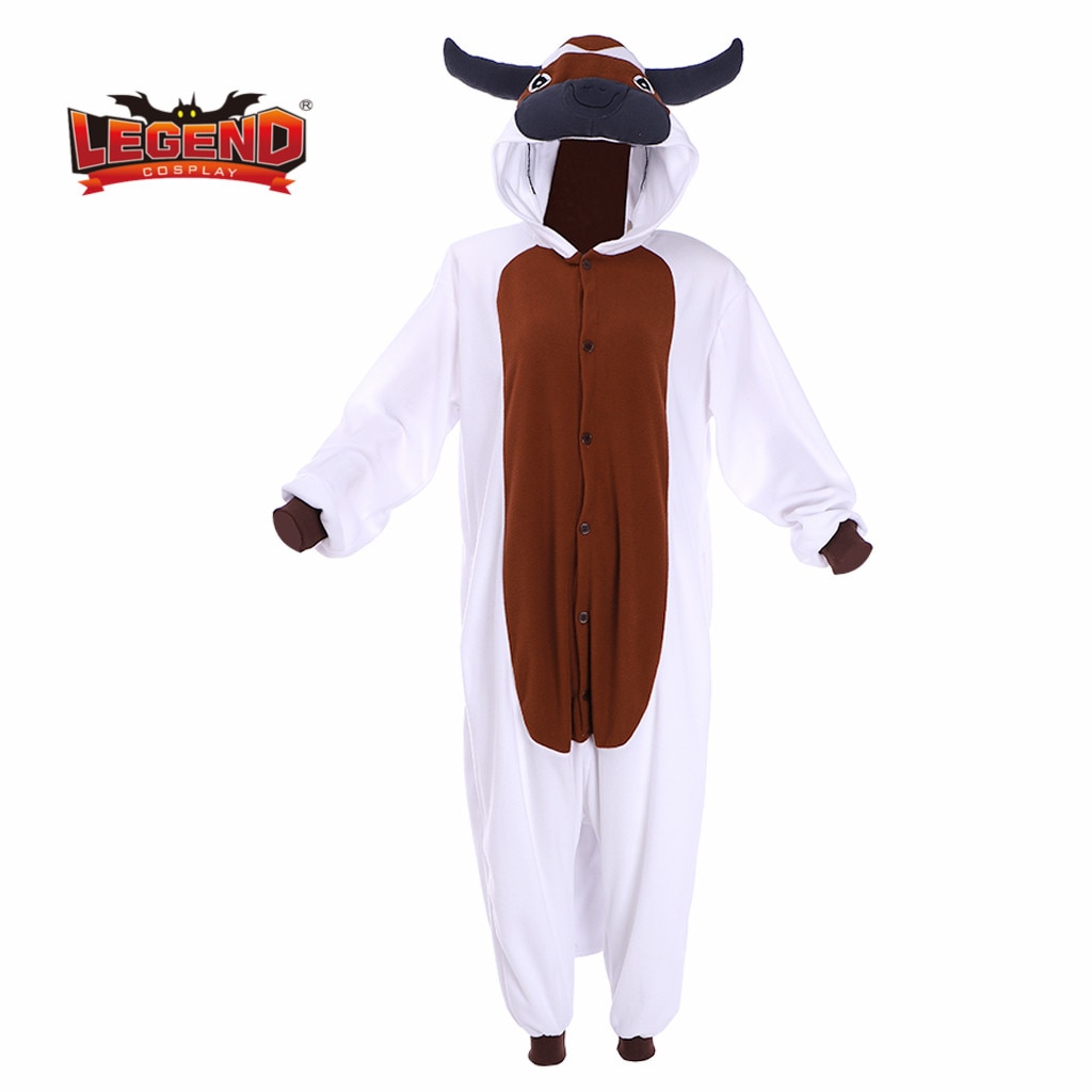 Avatar the last airbender appa Cosplay Costume Jumpsuit Pajamas cow onesie pajamas Animal hoodie sleepwear suit