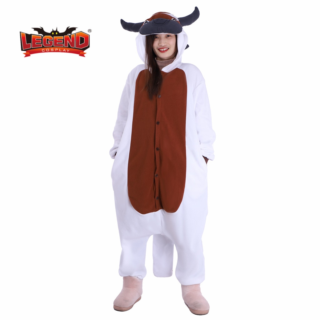 Avatar the last airbender appa Cosplay Costume Jumpsuit Pajamas cow onesie pajamas Animal hoodie sleepwear suit