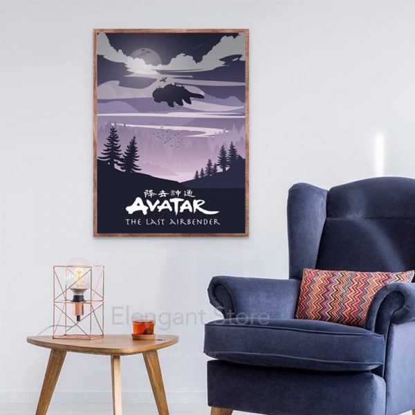 Avatar The Last Airbender Poster Avatar Wall Art Canvas Painting Minimalist Art Poster Wall Picture Living Room Bedroom Decor