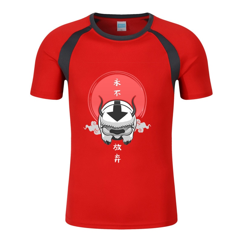 Avatar The Last Airbender Printed Men New Summer Fashion Solid Color Block Round Neck Short Raglan Sleeve T-Shirt Sports Top