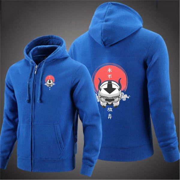 Avatar The Last Airbender Printed Newest Hot Autumn Winter Fashion Fleece Hoodie Mens Casual Slim Zip Hood Jacket Sweatshirt