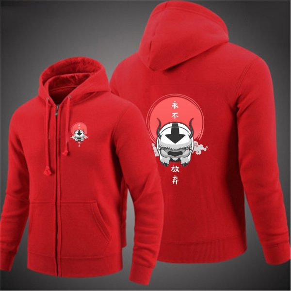 Avatar The Last Airbender Printed Newest Hot Autumn Winter Fashion Fleece Hoodie Mens Casual Slim Zip Hood Jacket Sweatshirt