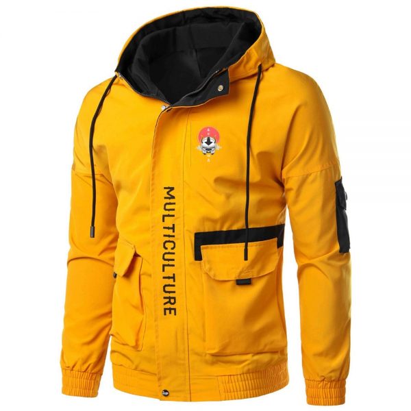 Avatar The Last Airbender Printed Spring Autumn Patchwork Streetwear Jackets Men's Hooded Casual Loose Harajuku Windbreaker Coat