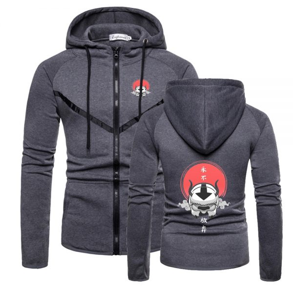 Avatar The Last Airbender Printing Mens Fashion Double Zip Hoodie Spring Autumn Jackets Harajuku Style Casual Zipper Sweatshirts