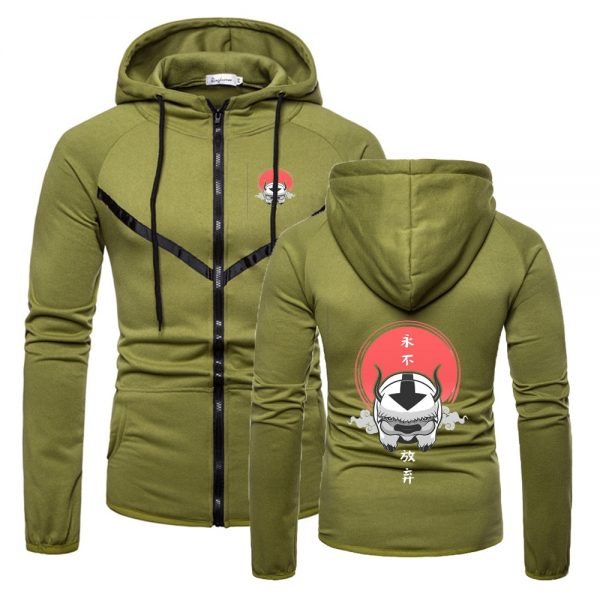 Avatar The Last Airbender Printing Mens Fashion Double Zip Hoodie Spring Autumn Jackets Harajuku Style Casual Zipper Sweatshirts